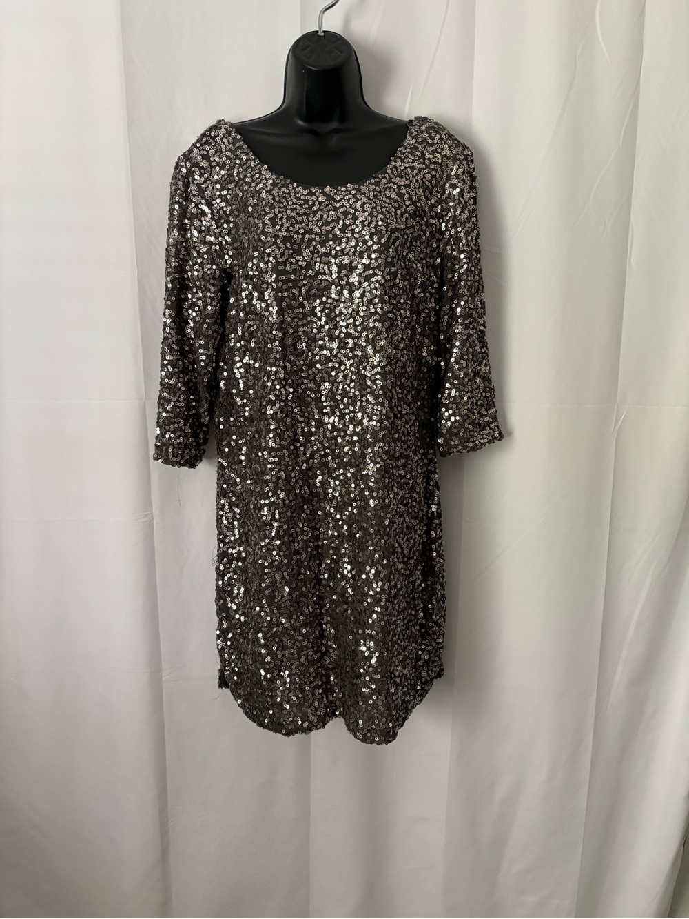 LC Lauren Conrad Sequin Midi Dress in Silver